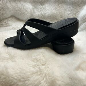 CROCS Black Women's Wedge Sandal